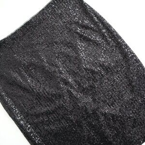 DKNY Black Sequin Midi Skirt | 8